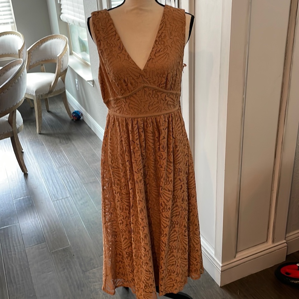 Napean Sea Row Lace Dress Brown NSR